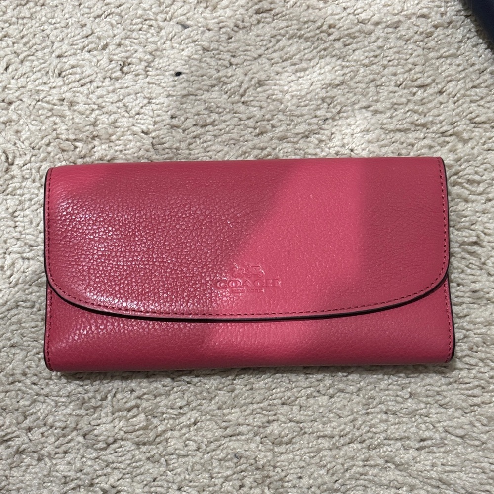 Coach Rose Leather Clutch